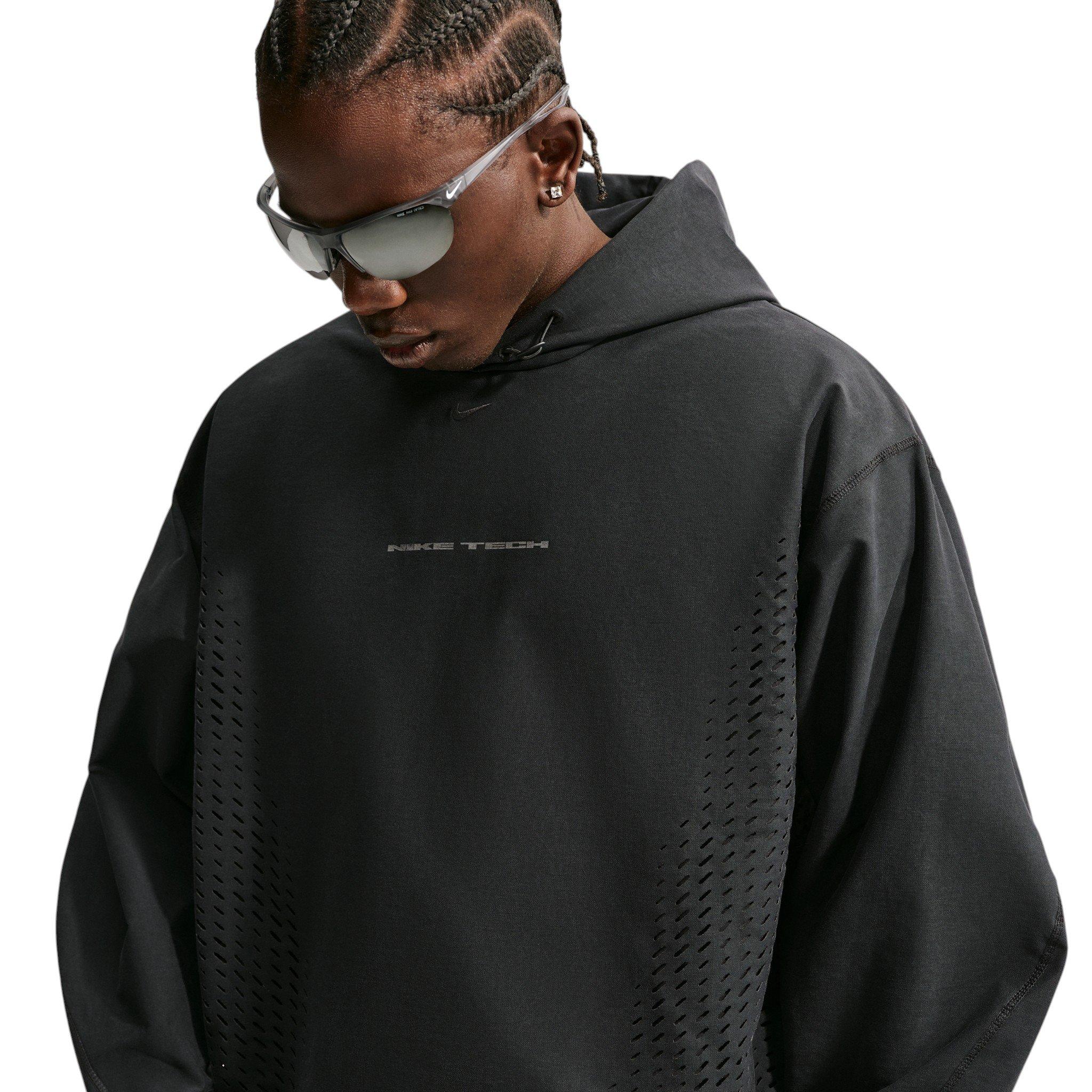 Nike Men's Tech Dri-FIT Shori Knit Pullover Hoodie - BLACK